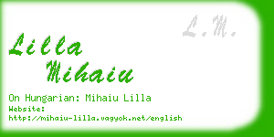 lilla mihaiu business card